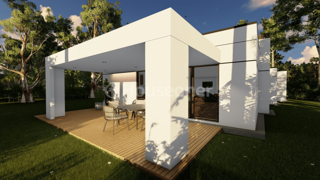 Houseoner Tolstoy exteriores de habitaciones modulares prefabricadas estilos de viviendas modernas porches jardines
