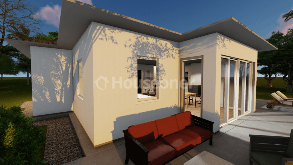 Houseoner diseño moderno Holmes modular prefabricada estilo de casa y jardin interior bonito