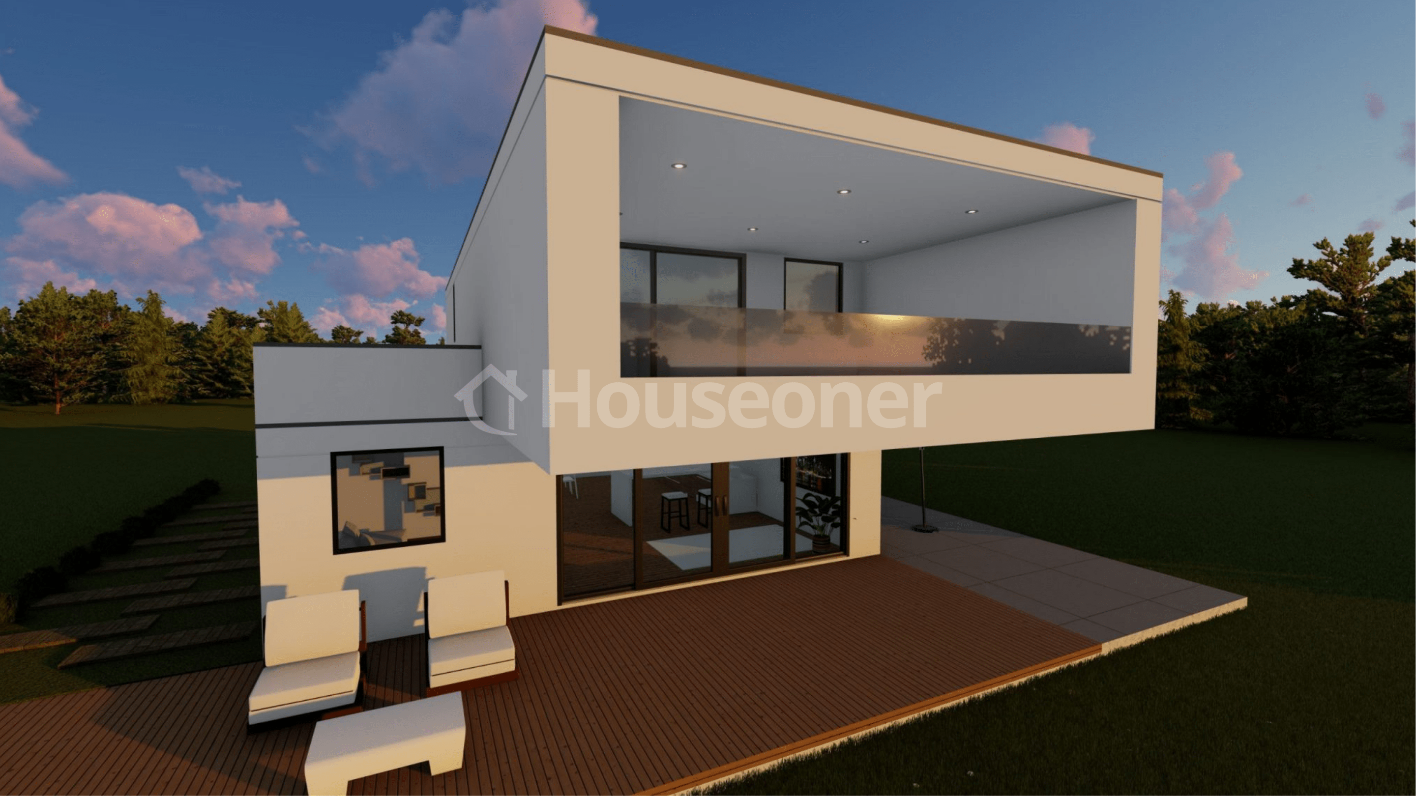 Housoner casa modular prefabricada exterior acero